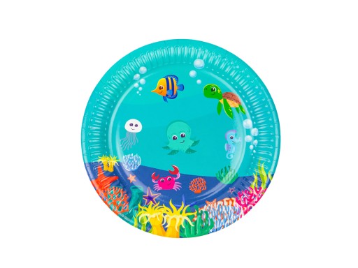 Narodeninové taniere Underwater World, 6 ks, 18 cm