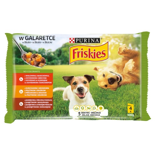 Purina FRISKIES Mäso pre dospelých v želé (4x100g)