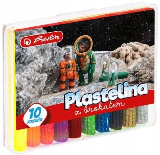 HERLITZ ŠKOLSKÉ GLITRKY Plastelína 9,5 cm 10 ks