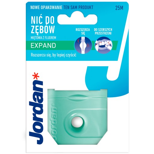 JORDAN EXPAND Fresh FLOSS Dentálna niť s fluoridom MINT 25m