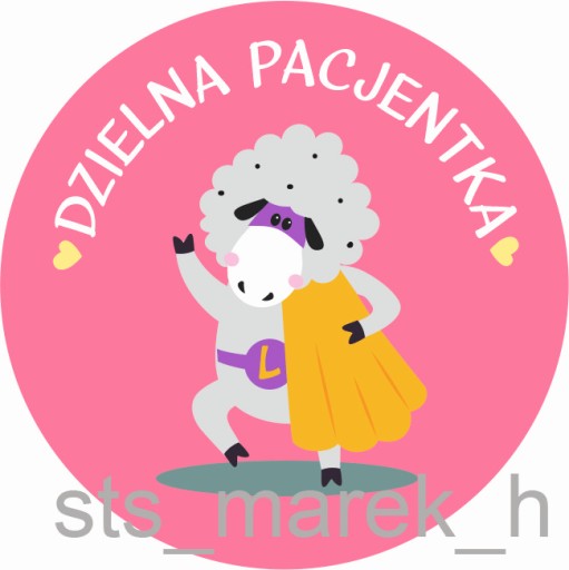 Motivačné nálepky odvážny pacient VEĽKÉ 5 cm pre dievčatá 100 ks.