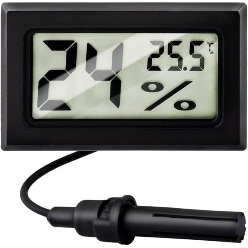 ELEKTRONICKÝ LCD TEPLOMER Vlhkomer so SONDOU 2V1