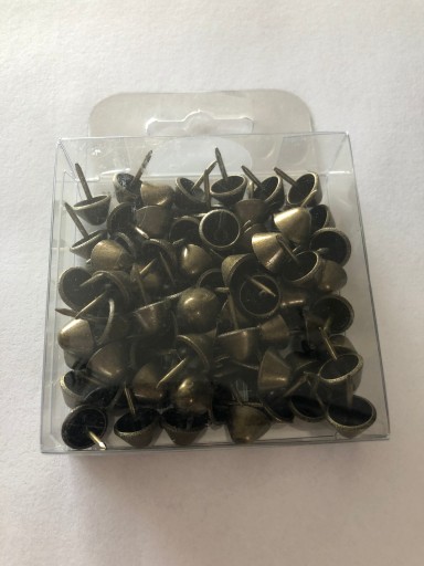 GOMBÍKY NA ČALÚNENIE mosadzné špendlíky 11 mm - 75 ks