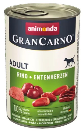 ANIMONDA Grancarno Dospelá príchuť: hovädzie mäso a kačací syr