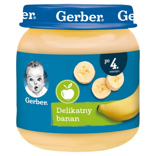 Gerber dezert, jemný banán po 4 mesiacoch 125g