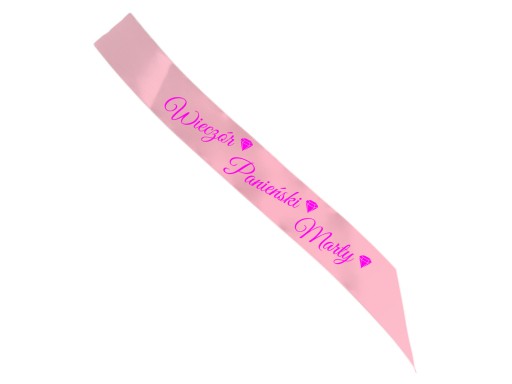 Prispôsobená menná šerpa na hen party