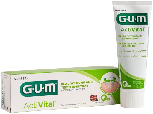 Gélová zubná pasta Sunstar GUM ActiVital s fluoridom