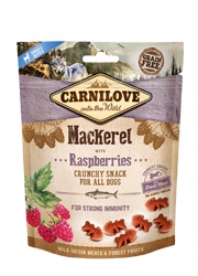 CARNILOVE CRUNCHY DOG TREAT makrela s malinami 200g
