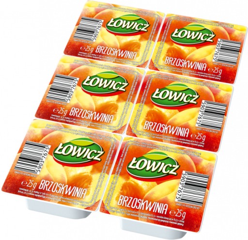 ŁOWICZ ovocná pochúťka džem mini BROSKYŇA 6x25