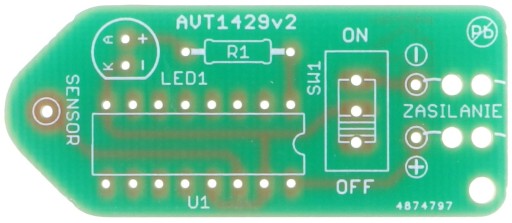 Miniatúrny detektor sieťových káblov, AVT1429 PCB