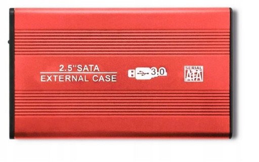 2,5'' DISK UCHOVÁVANIE SATA HDD BAY USB 3.0 ČERVENÁ