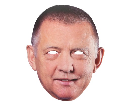 Marek Banaś Banaś Politika Fotorealistická papierová maska na gume