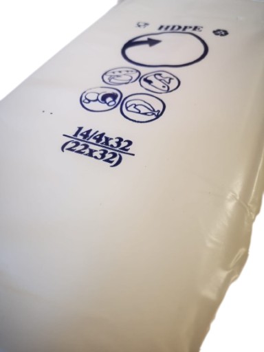 HDPE fóliové vrecká 14/4/32cm (22/32cm) 800 ks.