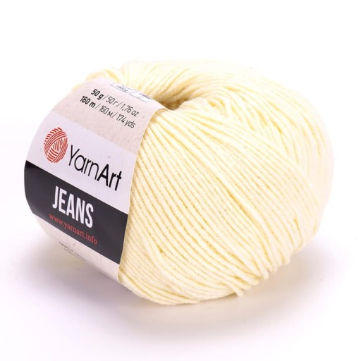 YARNART JEANS 86 pastelovo žltá priadza