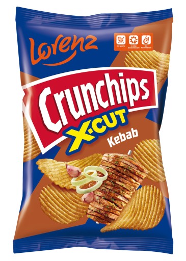Crunchips X-Cut Kebab s cibuľou 140g
