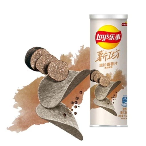 Lay's Stax Black Truffle Black Pepper