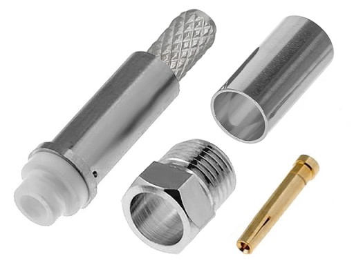 FME 50Ohm zásuvka krimpovaná pre kábel RG-58