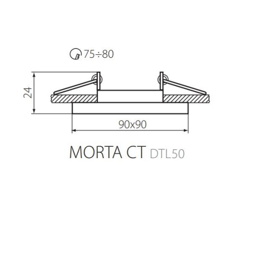 MORTA CT-DTL50-B svietidlo sklo Kanlux