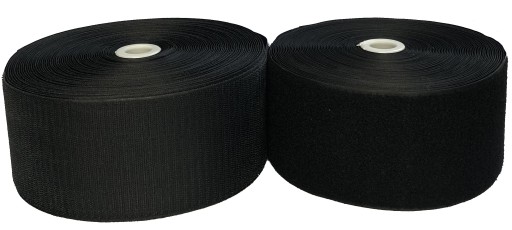 VELCRO PÁSKA VELCRO 10cm OBOJE STRANY ČIERNA 100mm - 1mb