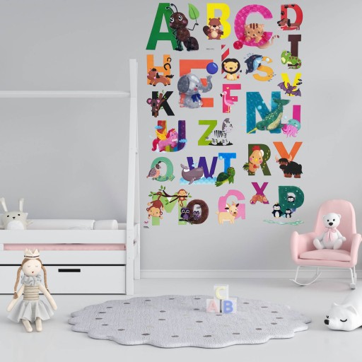 3D NÁLEPKY NA STENU PRE DETI ABECEDEČNÉ ZVIERATKÁ - PERFEKTNÝ DARČEK