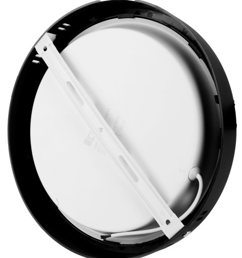 LED panelové stropné svietidlo Prisadené okrúhle čierne 18W Výkonné