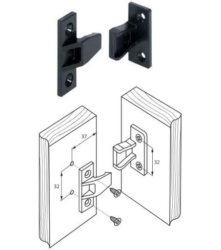 Univerzálna konštrukcia CONNECTOR, čierna, 1 sada