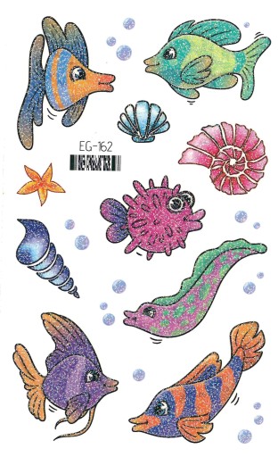 Umývateľné tetovanie pre deti GLITTER FISH EG162