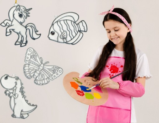 Vitrážový prívesok NA MAĽOVANIE PRÍveskov DIY RYBY creative