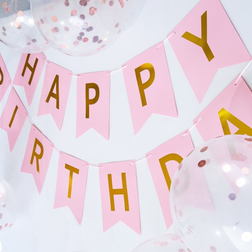 Narodeninový banner s nápisom HAPPY BIRTHDAY jeden rok starý 1-99 závesná dekorácia LONG