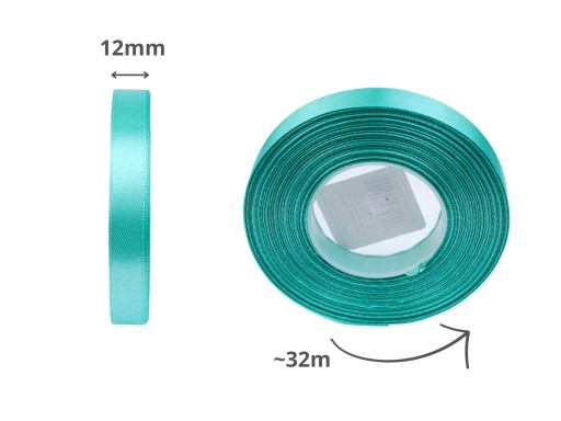STUHA ZELENÁ ZELENÁ SATÉNOVÁ 12mm 32m