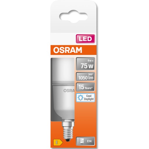 E14 LED žiarovka 9W = 75W 1050lm 6500K 200° OSRAM