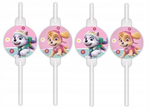 Paw Patrol Skye Everest Slamky 4 kusy Narodeninové