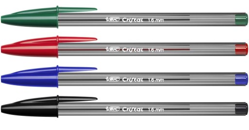 BIC CRISTAL VEĽKÝ MODRÝ GUĽOVÝ BOD S ČIAPKOM OFFICE SCHOOL HEAVY x10