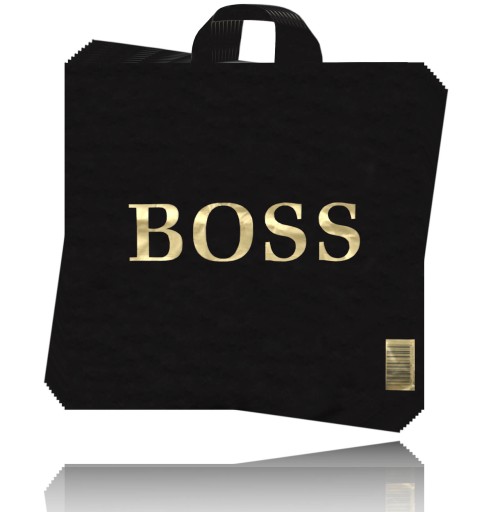 BOSS ČIERNE FÓLIOVÉ TAŠKY 50x50cm UCHO 25ks