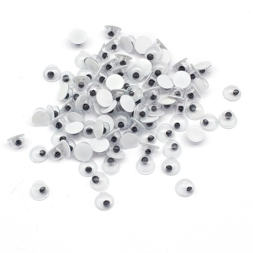 POHYBLIVÉ OČI NA DEKORÁCIU 5x2,5mm 100 ks