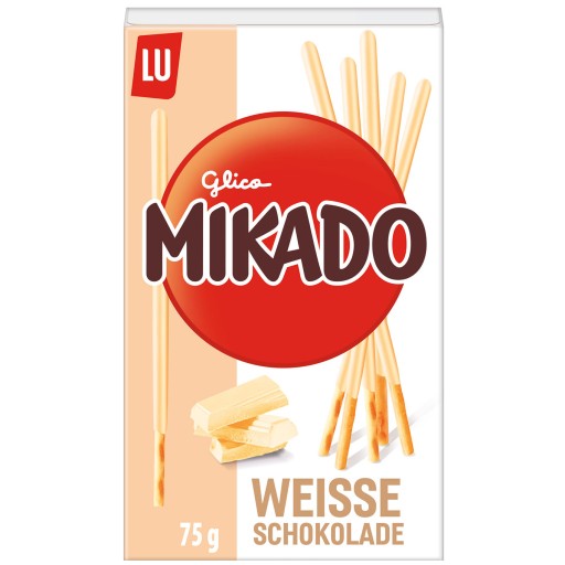 Mikádo tyčinky s bielou čokoládou 75g