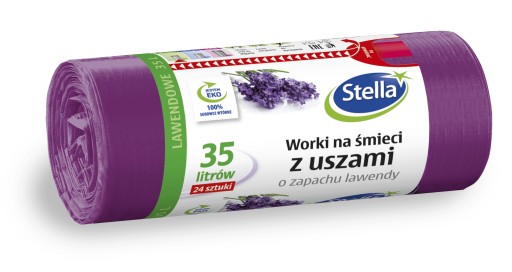 Vrecia na odpad 35L/24 ks. s levanduľovými ušami STELLA