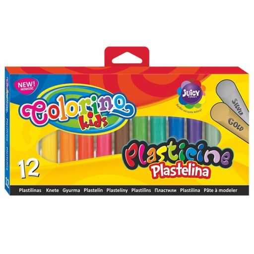 Pastelová školská plastelína COLORINO Kids 12 farieb