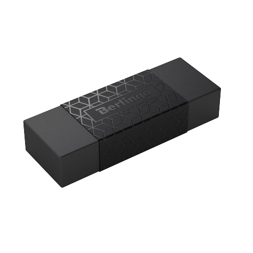 Berlingo guma, obdĺžniková, Eco-PVC, DoubleBlack 1 ks