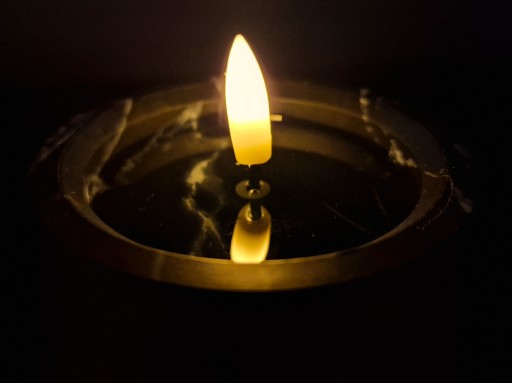 Mramorová EFFECT LED sviečka 12,5 cm 9,5 DEKORATÍVNA čierna