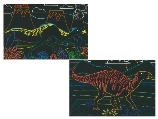 KREATÍVNY ZÁPISNÍK S PODLOŽKOU DINOSAUR KIDEA