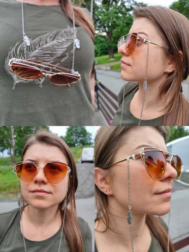 Retiazka na okuliare 'JEWELRY', strieborný kov