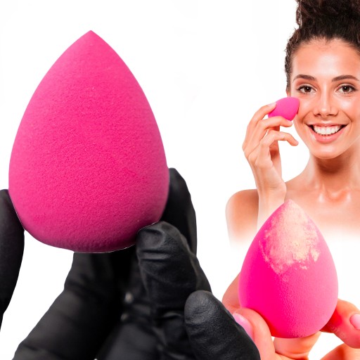 BEAUTY BLENDER MAKEUP SPONGE RASPBERRY BENDING SPONGE MAKE UP 1 KS