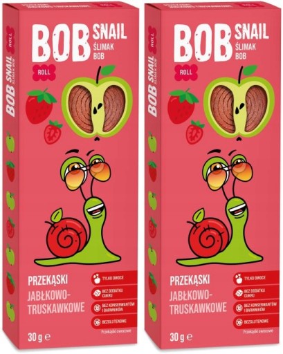 OVOCNÝ SLIMÁK SLIMÁK Bob SLIMÁK jablkovo-jahodová roláda 2x30g NATURAL