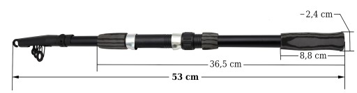Teleskopický prút Miracle Fish TELESKOP TRAVEL 210 cm HMOTNOSŤ: 30-80g 2,1m