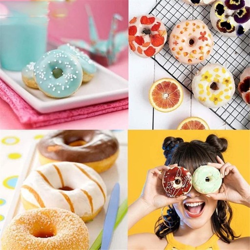 SILIKÓNOVÁ FORMA Formičky na donutové muffiny na donuty donuty s otvorom 6 ks