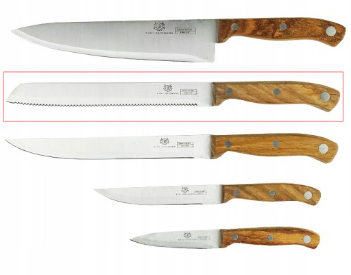 KARL HAUSMANN NÔŽ NA CHLIEB 20 cm DREVENÁ RÚČKA