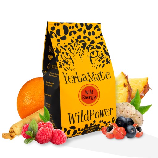 YERBA MATE WILD POWER WILD ENERGY ENERGY ENERGY ŽENŠEN GUARANA ANANÁS 400G