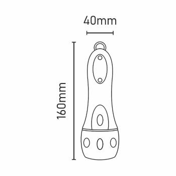 LED baterka 0,3W 18LM Žltá GUMA DOSAH 20m