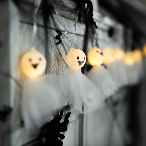 LED svetelná girlanda so vzdušnými HALLOWEENskými duchmi, 2 m